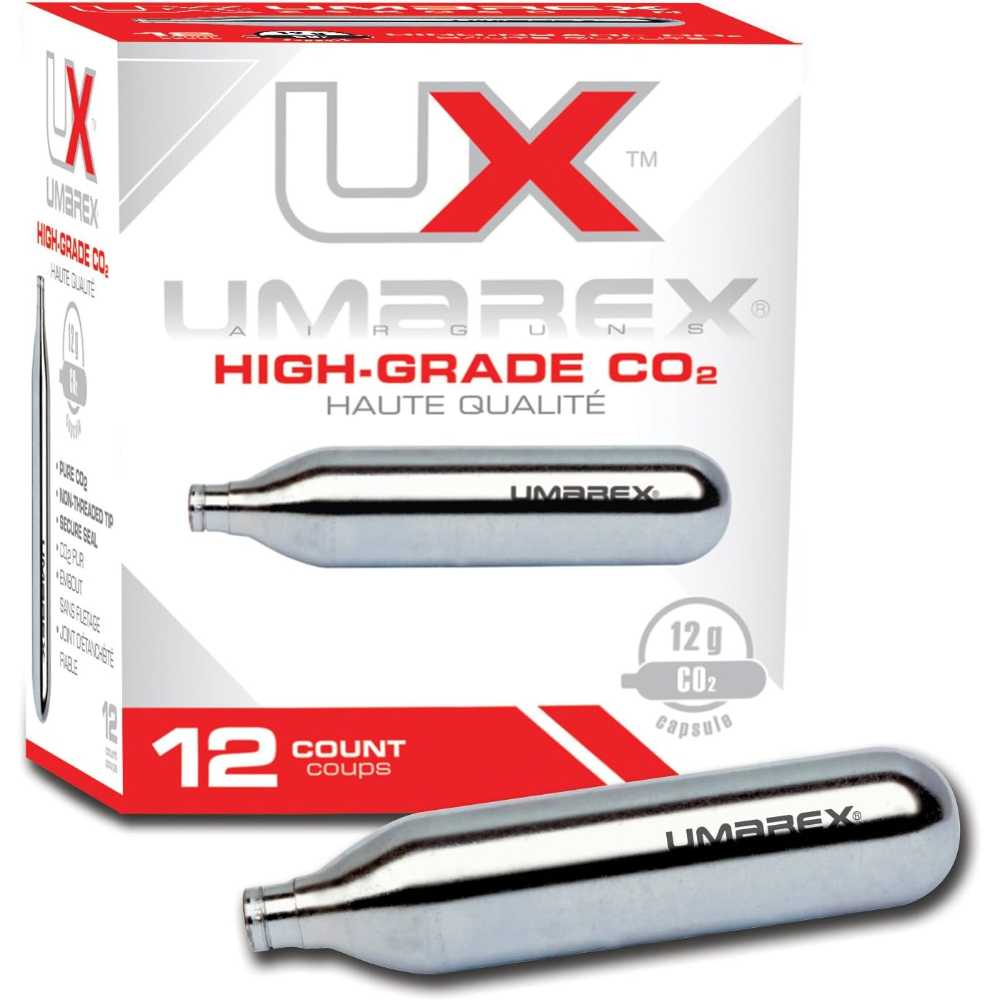12-Pack Umarex High-Grade 12g Airgun CO2 Cartridges