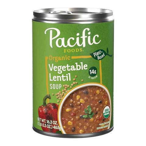 Pacific Foods Organic Vegetable Lentil Soup, 16.3 oz.