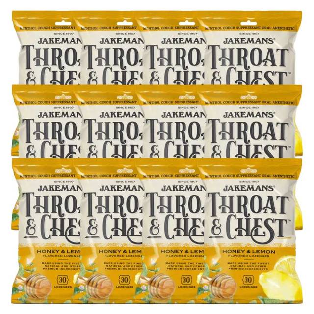 360-Pack Jakemans Honey Lemon Throat & Chest Lozenges