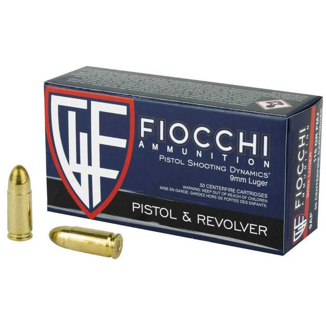 1000-Rounds Fiocchi 9mm FMJ 115 Grain ($0.23 CPR)