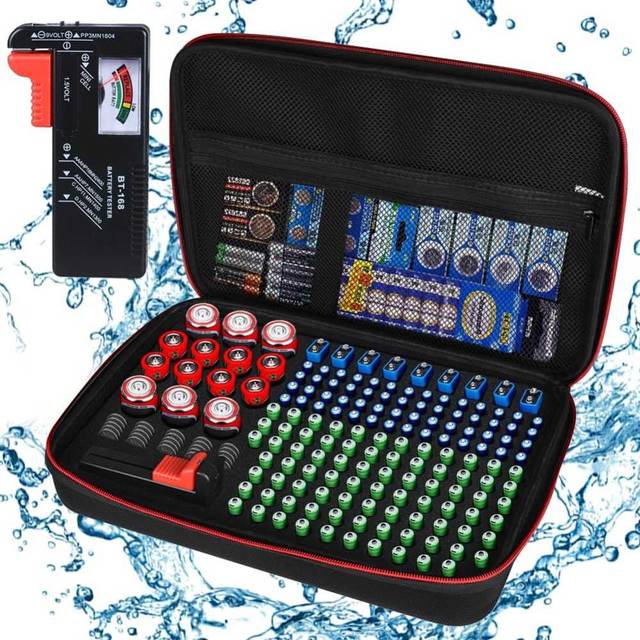 Keabys Battery Organizer Case w/ Battery Tester