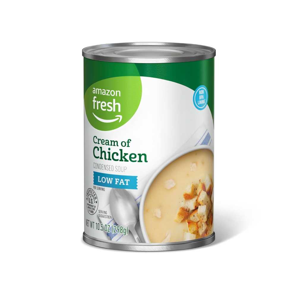 Amazon Fresh Condensed Low Fat Cream of Chicken Soup, 10.5 oz.