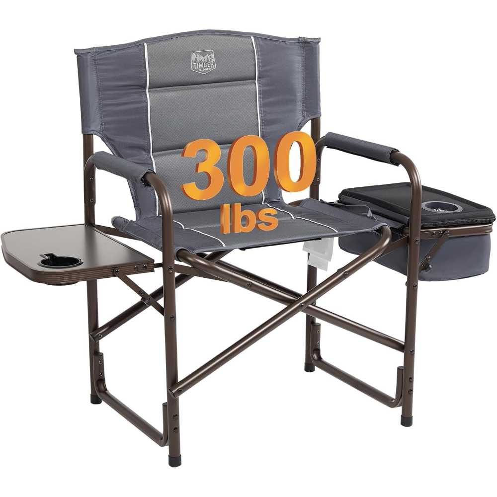 Prime: Timber Ridge 300 lb. Director's Camping Chair w/ Side Table + Cooler
