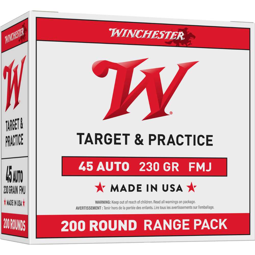 600-Rounds Winchester .45 ACP FMJ 230 Grain ($0.33 CPR)