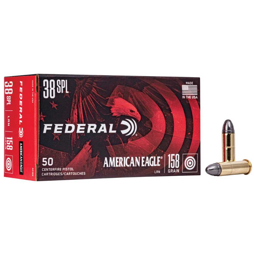 1000-Rounds Federal American Eagle .38 Special 158 gr. Lead Round Nose