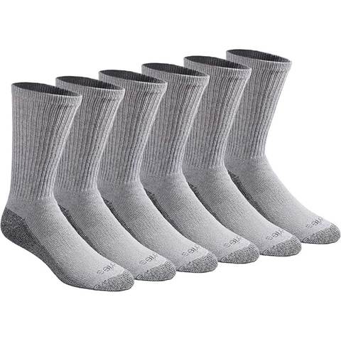 6-Pairs Dickies Men's Dri-Tech Moisture Control Crew Socks (All Sizes)
