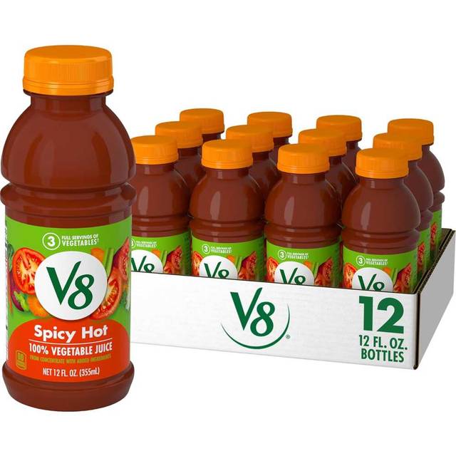 12-Pack V8 Spicy Hot 100% Vegetable Juice, 12 oz.