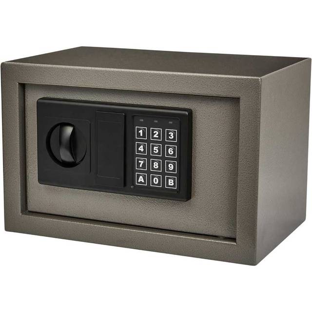 Stalwart Steel Safe w/ LED Keypad + 2 Manual Override Keys