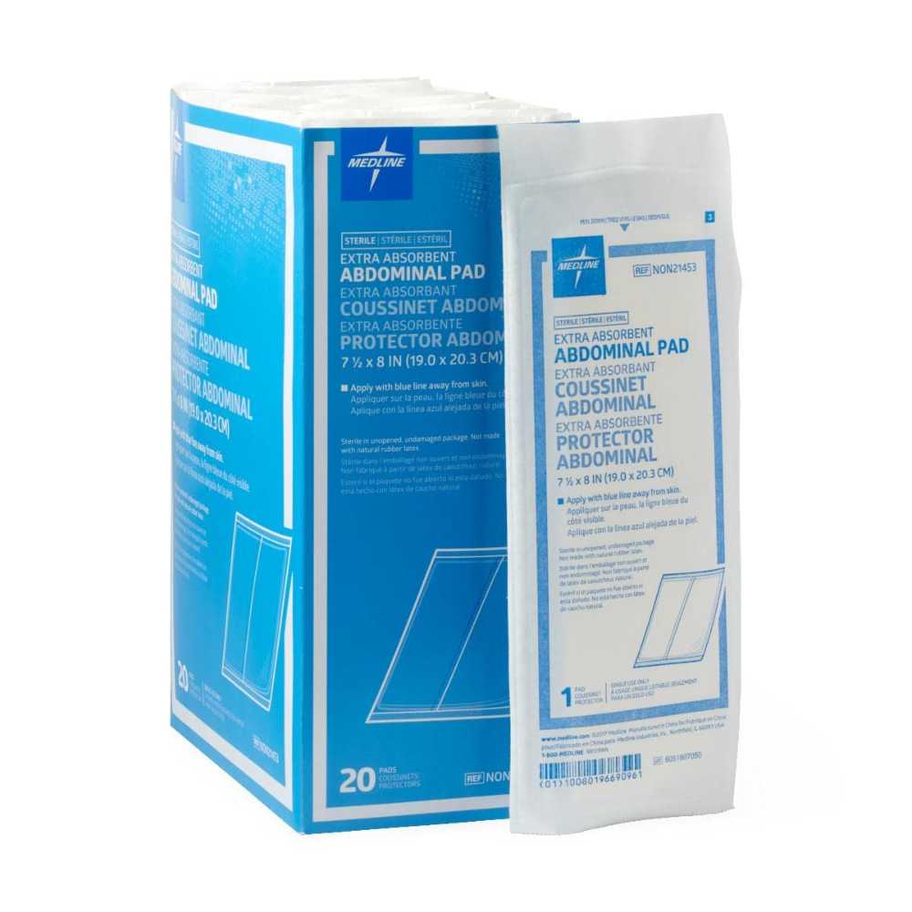 20-Pack Medline Sterile Abdominal Pad (8" x 7.5")