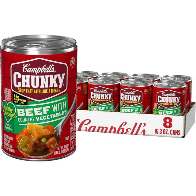 8-Pack Campbell’s Chunky Healthy Request Beef Soup w/ Country Vegetables, 16.3 oz.