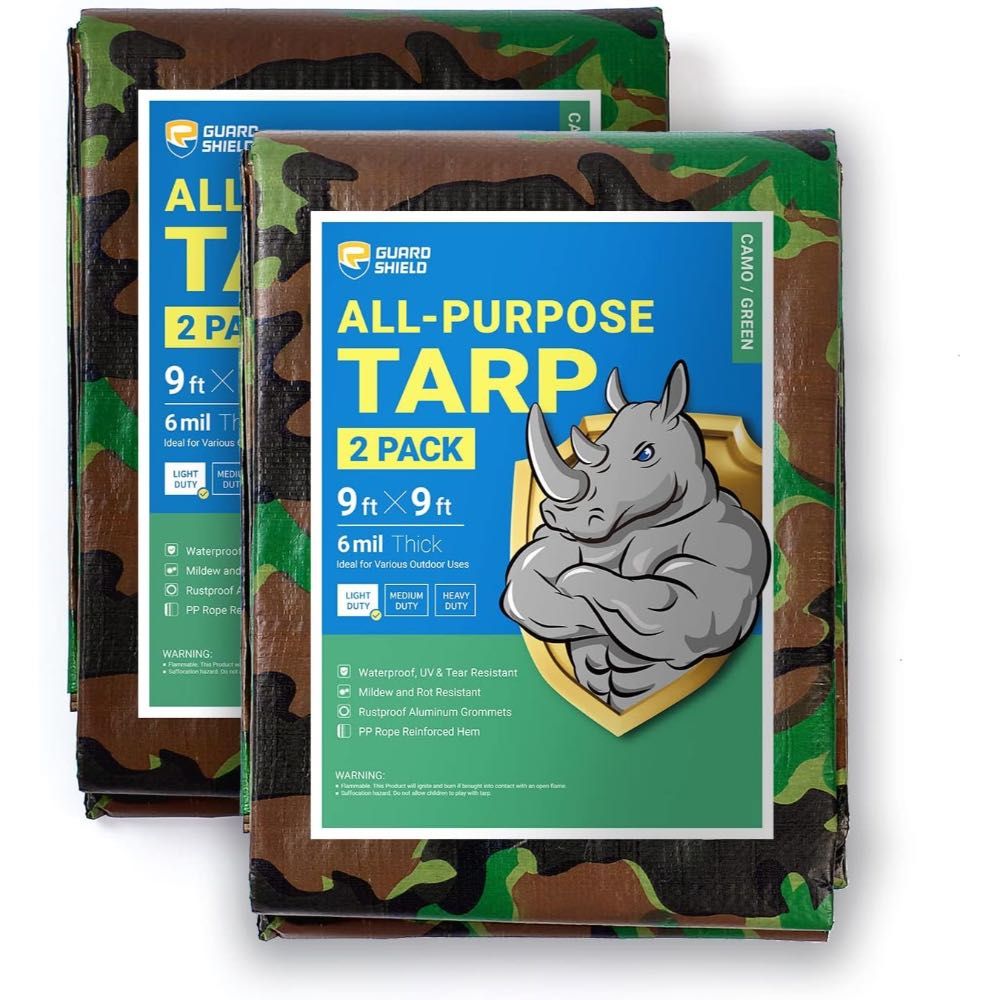 2-Pack Guard Shield 9' x 9' 6-Mil Tarp (Camo)