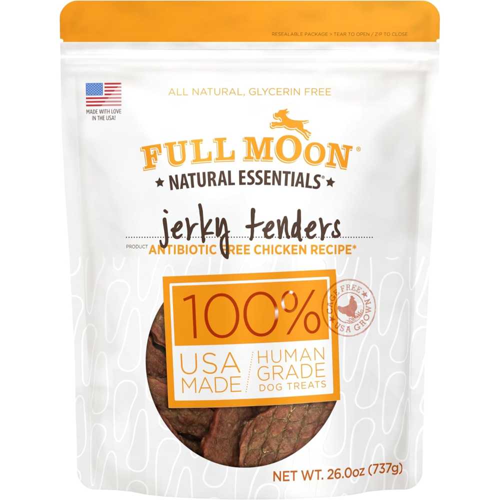 Full Moon Chicken Jerky Tenders Human-Grade Dog Treats, 26 oz.