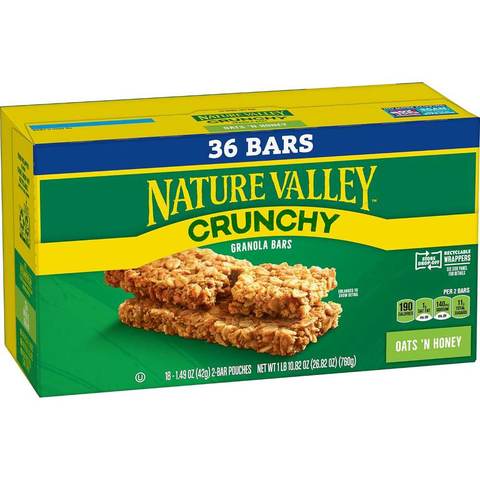 36-Bars Nature Valley Crunchy Granola Bars (Oats 'n Honey)