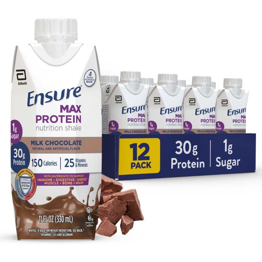12-Pack Ensure Max Protein Nutrition Shake, 11 oz. (Chocolate)
