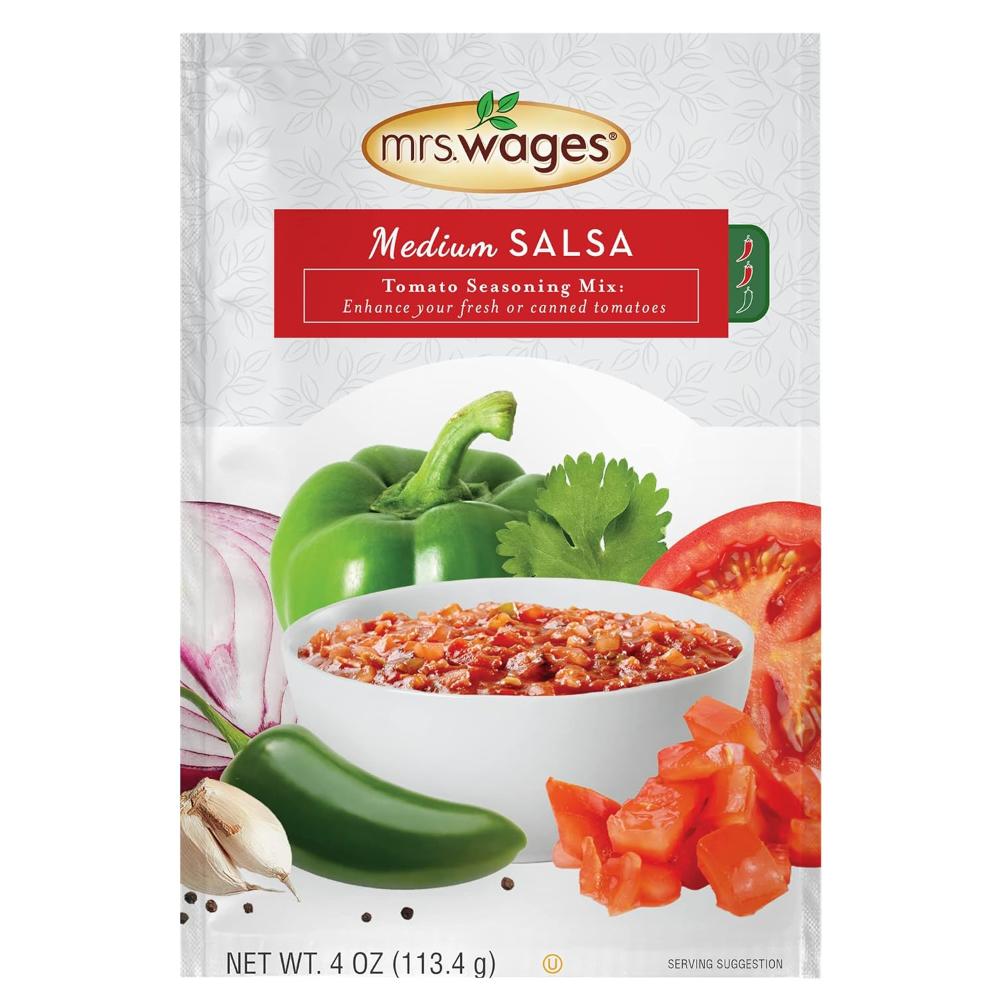 6-Pack Mrs. Wages Salsa Canning Seasoning Mix, 4 oz. (Medium)