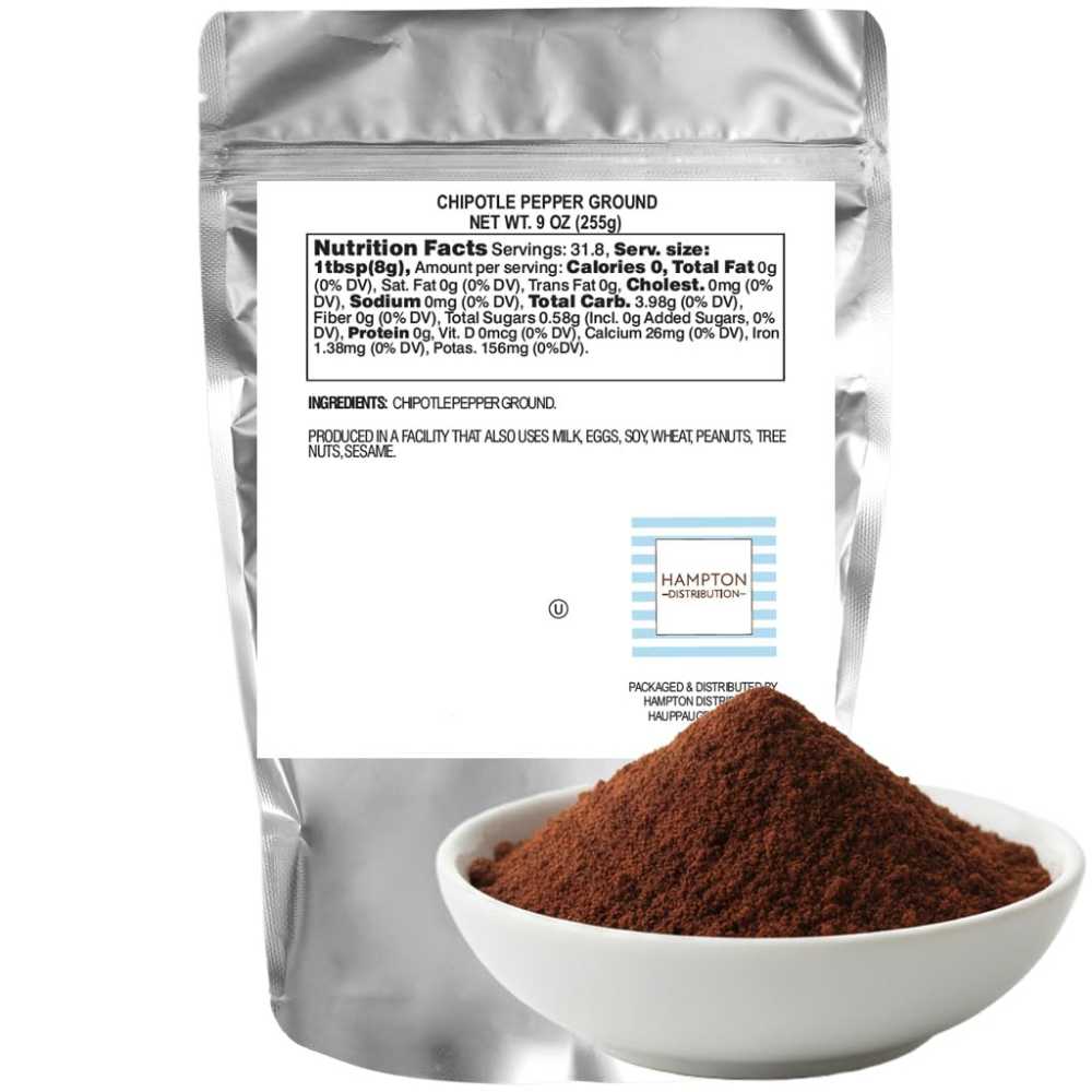 Hampton Distribution Ground Chipotle Pepper, 9 oz.