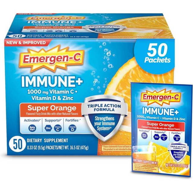 50-Pack Emergen-C Immune+ Triple Action Immune Support Drink Powder