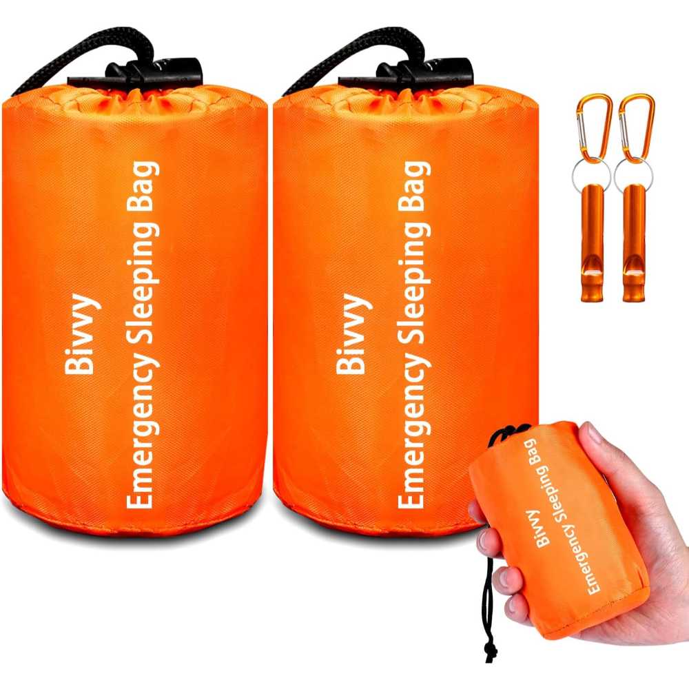 2-Pack Cymuber Emergency Mylar Sleeping Bags