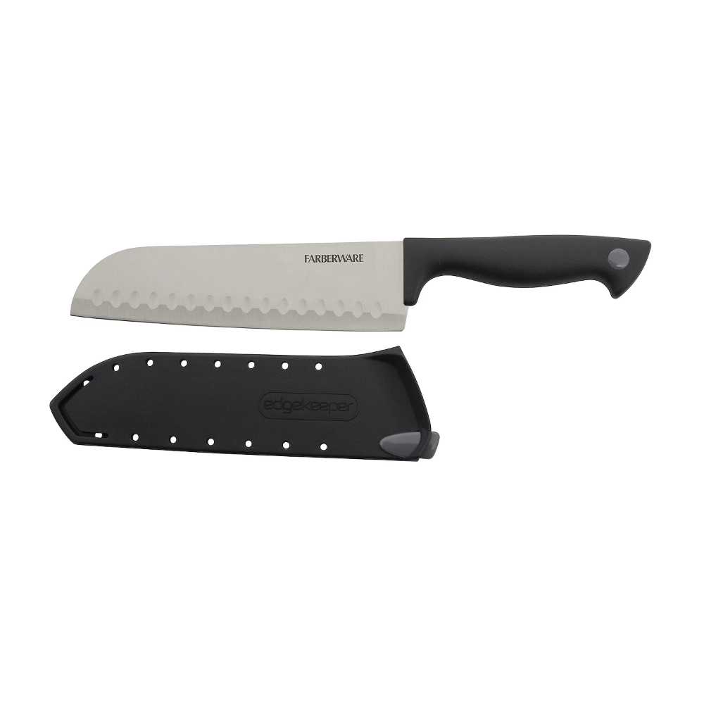 Farberware Edgekeeper 7" Santoku Knife w/ Self-Sharpening Blade Cover