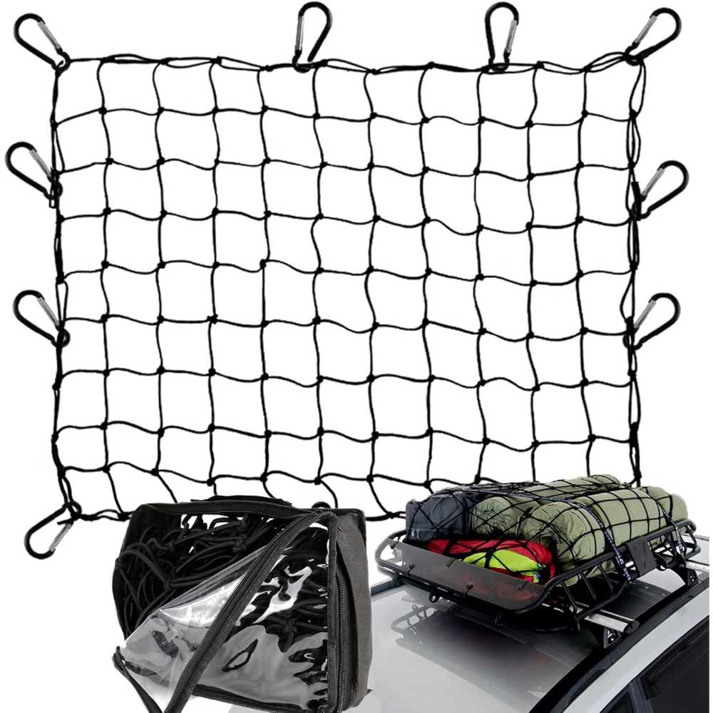 Timilon Heavy-Duty Cargo Net w/ 12x Carabiners (3' x 4')