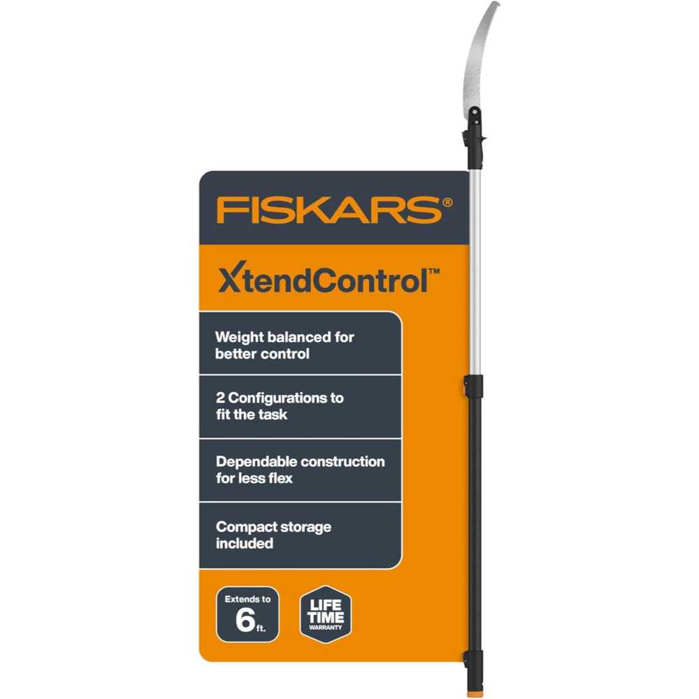 Fiskars XtendControl 6' Extendable Tree Pruner w/ Hand Saw Option