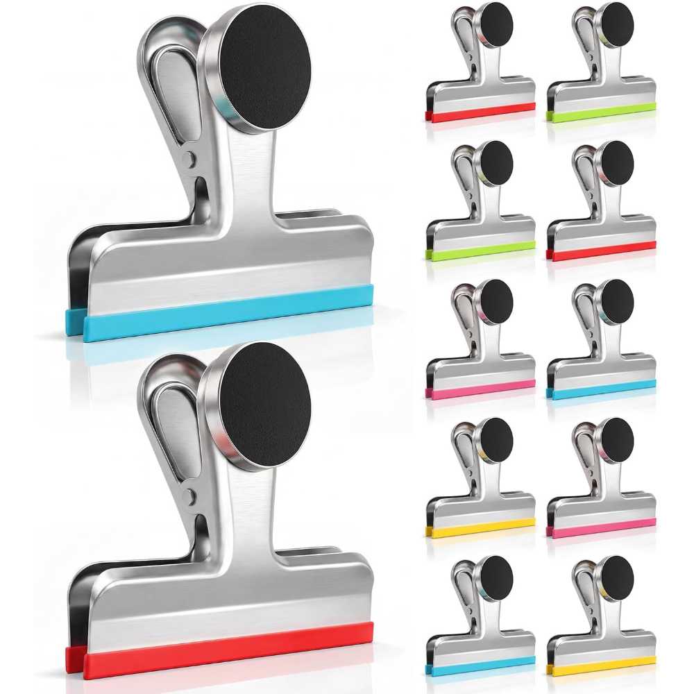 10-Pack House Again Stainless Steel 3" Magnetic Food Storage Clips
