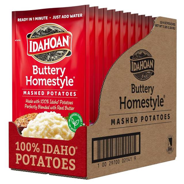 12-Pack Idahoan Buttery Homestyle Mashed Potatoes, 4 oz.