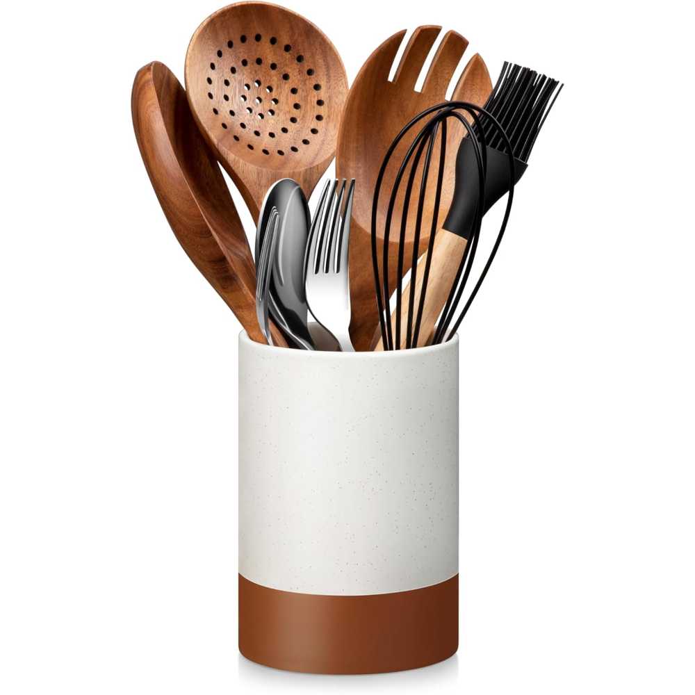 Prime Members: Malacasa 5.5" Ceramic Utensil Holder