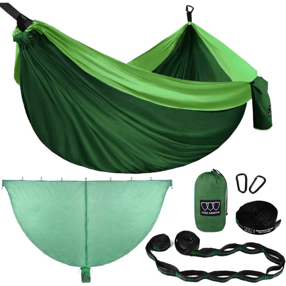 Gold Armour XL Double Camping Hammock w/ Bug Net
