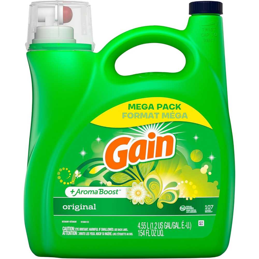 Gain Liquid Laundry Detergent, Mega Pack 154 oz.