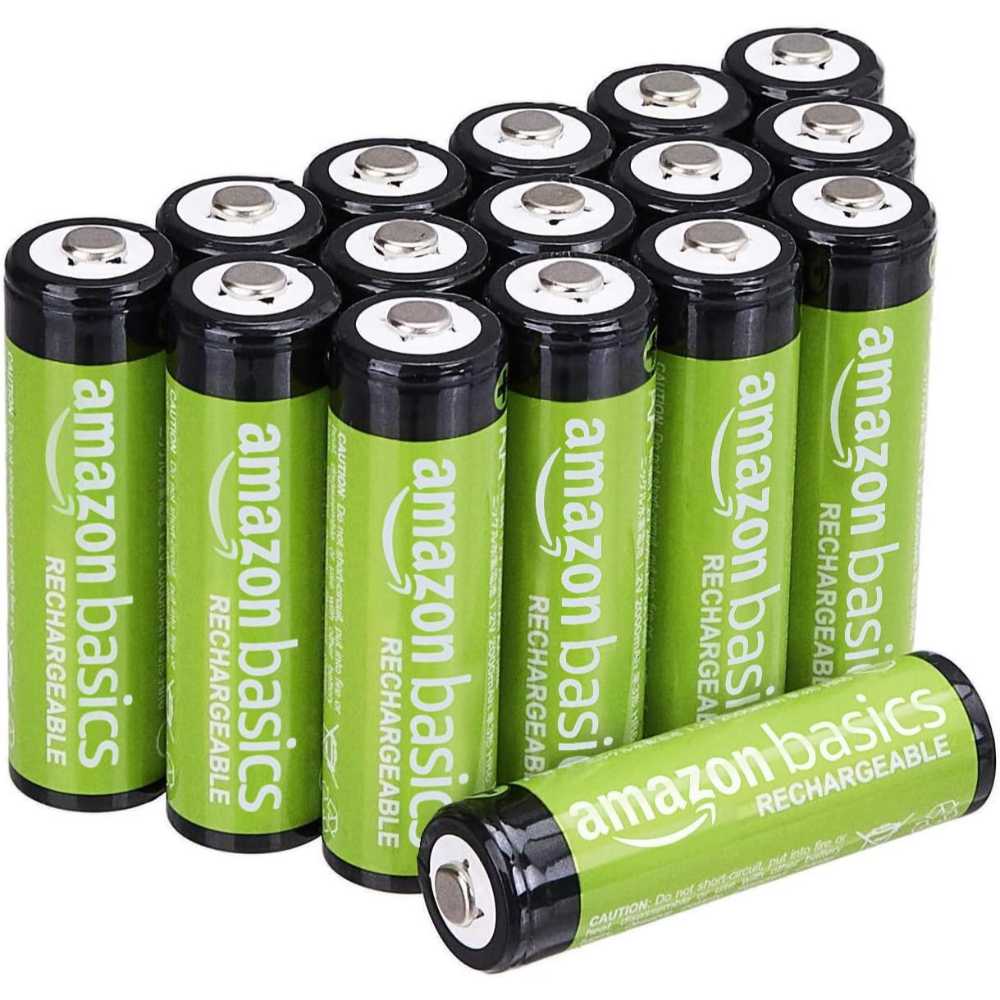 Prime: 16-Pack Amazon Basics Rechargeable AA Batteries (2000 mAh)