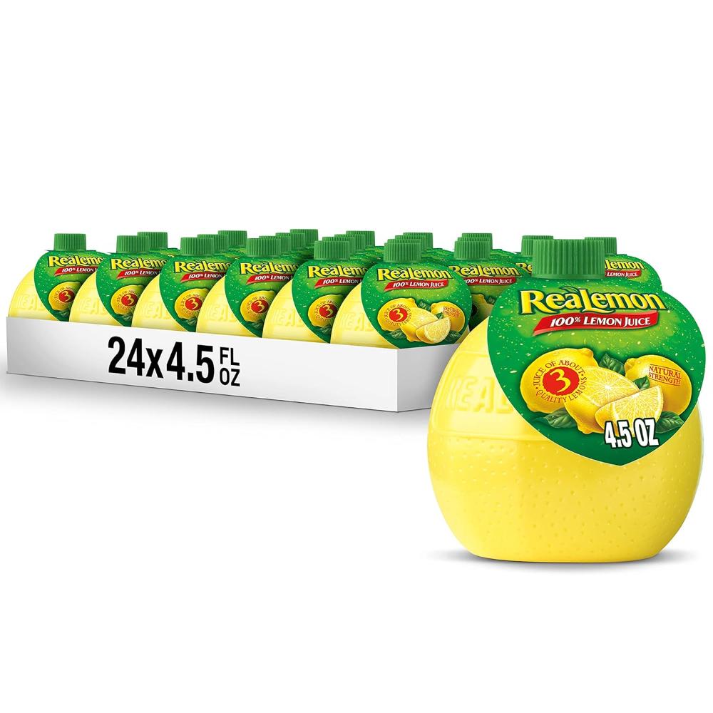 24-Pack ReaLemon 100% Lemon Juice, 4.5 oz.