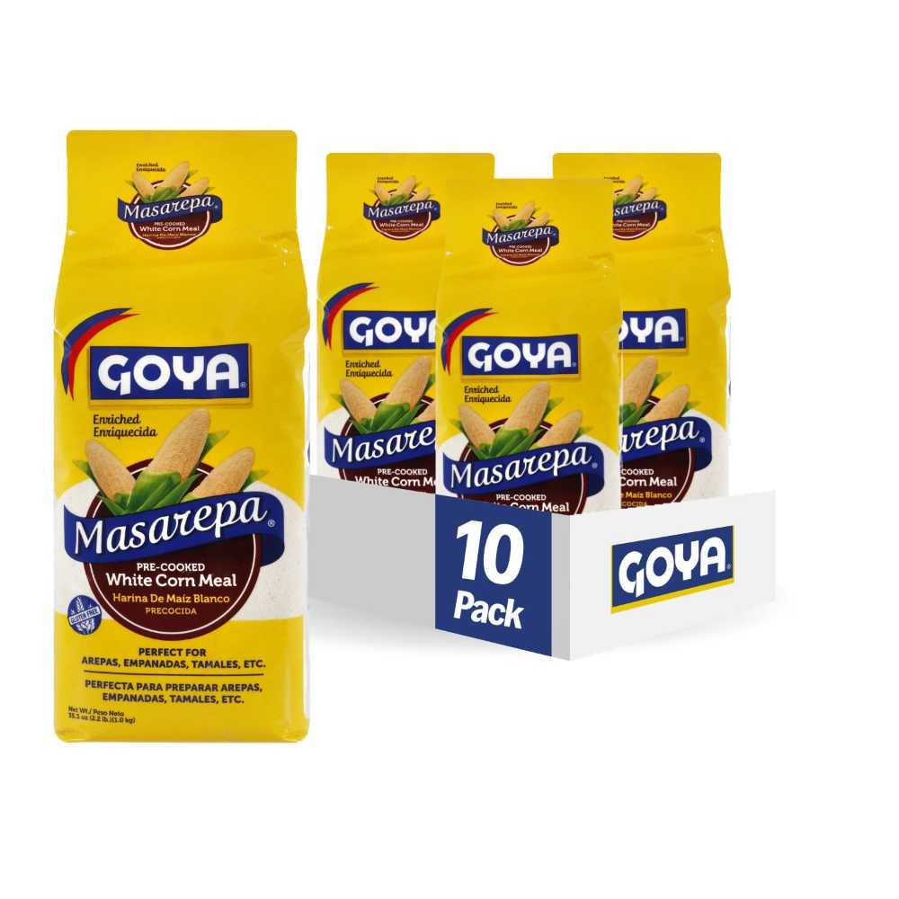 10-Pack Goya Masarepa Pre-Cooked White Corn Meal, 35.2 oz. (22 lb. Total)
