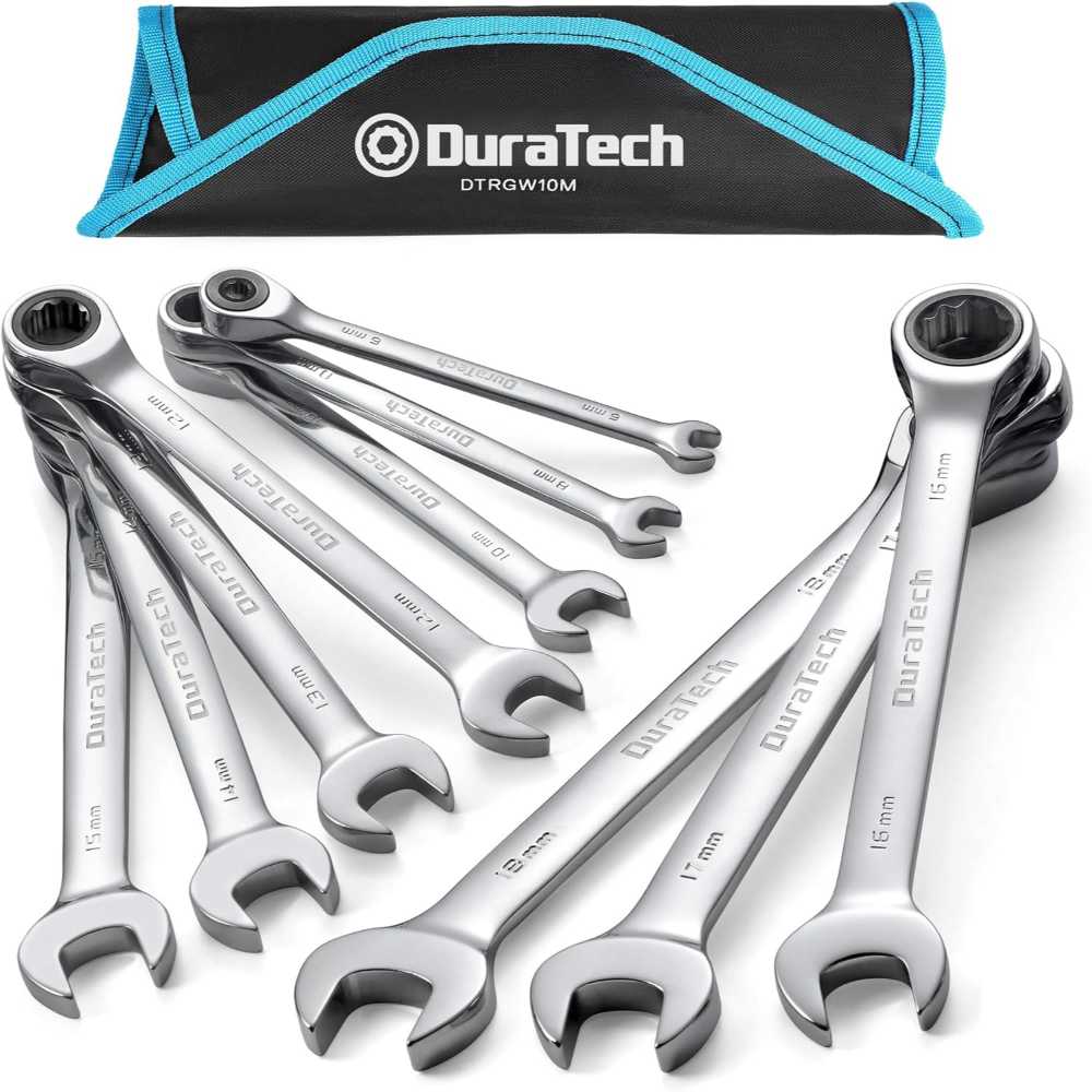 Duratech 10-Piece Ratcheting Combination Wrench Set