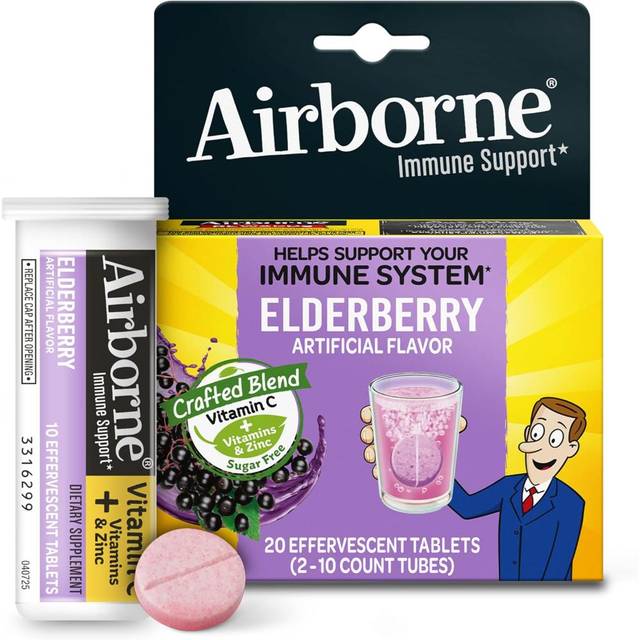 20-Pack Airborne Elderberry Immune Support Effervescent Tablets