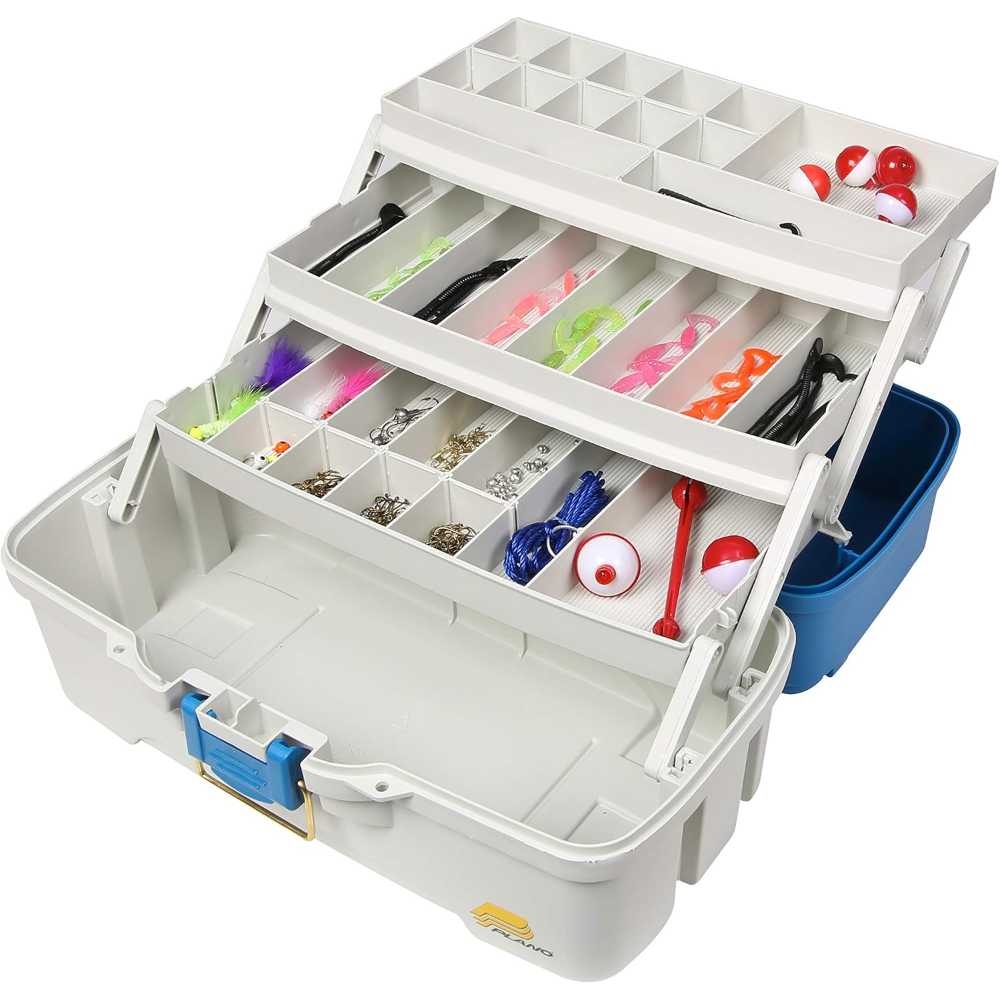 Plano Ready-Set-Fish 3-Tray Tackle Box w/ 180-Piece Tackle