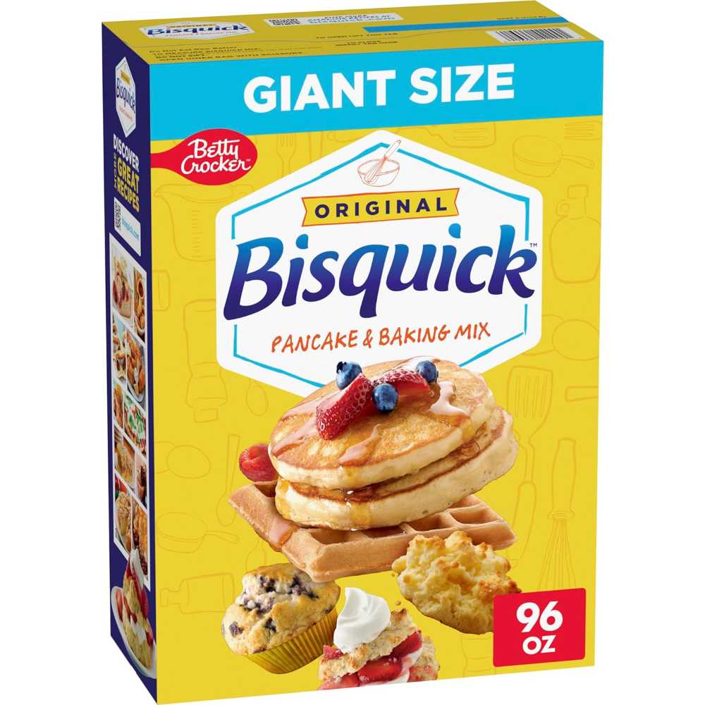 Betty Crocker Bisquick Original Pancake & Baking Mix, Giant Size, 96 oz.