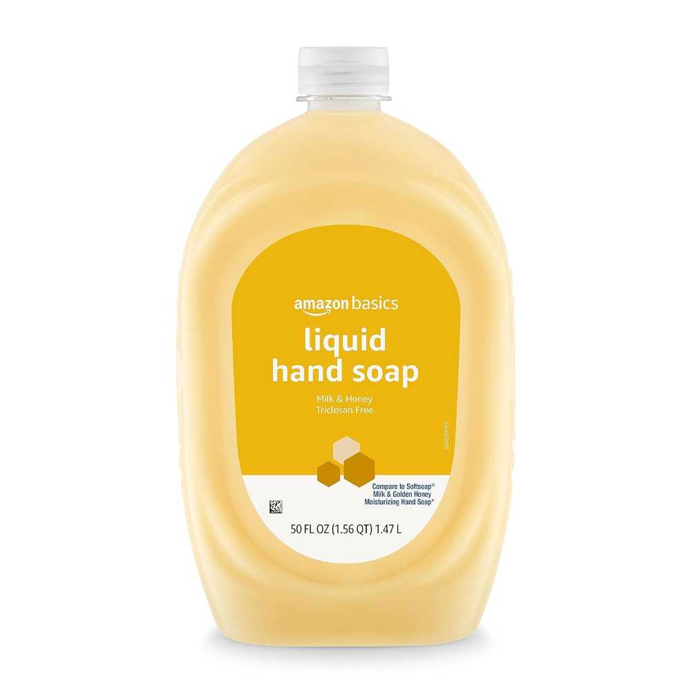Amazon Basics Milk & Honey Hand Soap Refill, 50 oz.