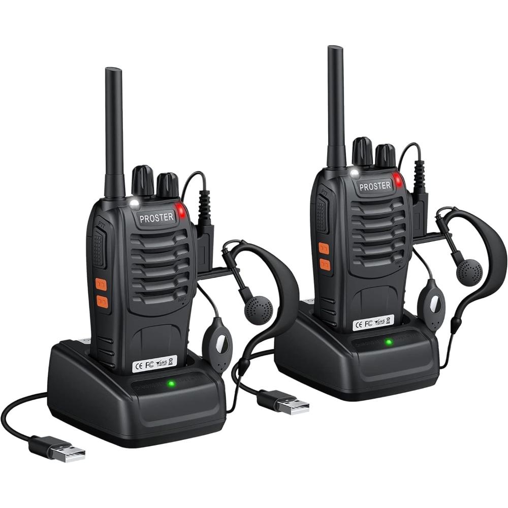 2-Pack Proster 16-Channel Rechargeable Walkie Talkies