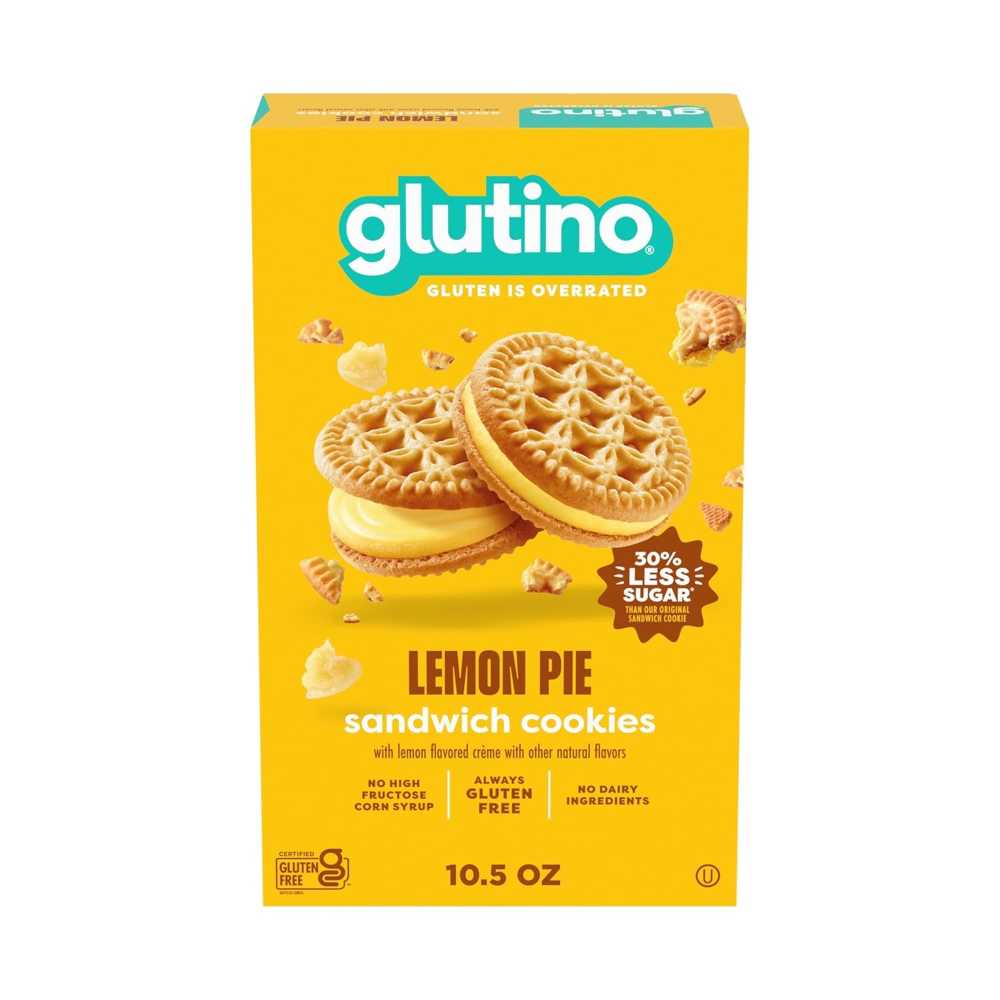 Glutino Gluten Free Lemon Pie Sandwich Cookies 10.5 oz.