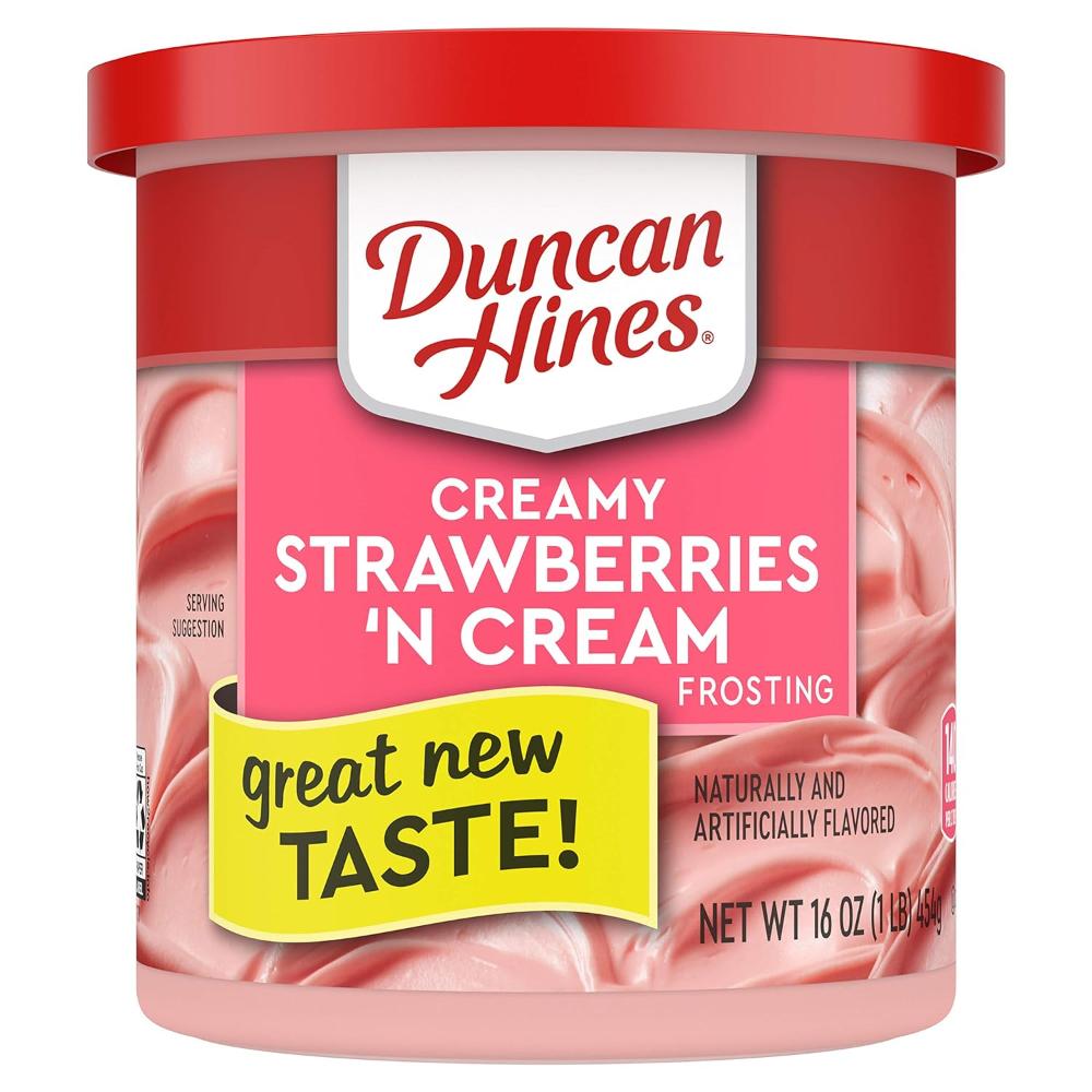 8-Pack Duncan Hines Creamy Strawberries 'n Cream Frosting, 16 oz.