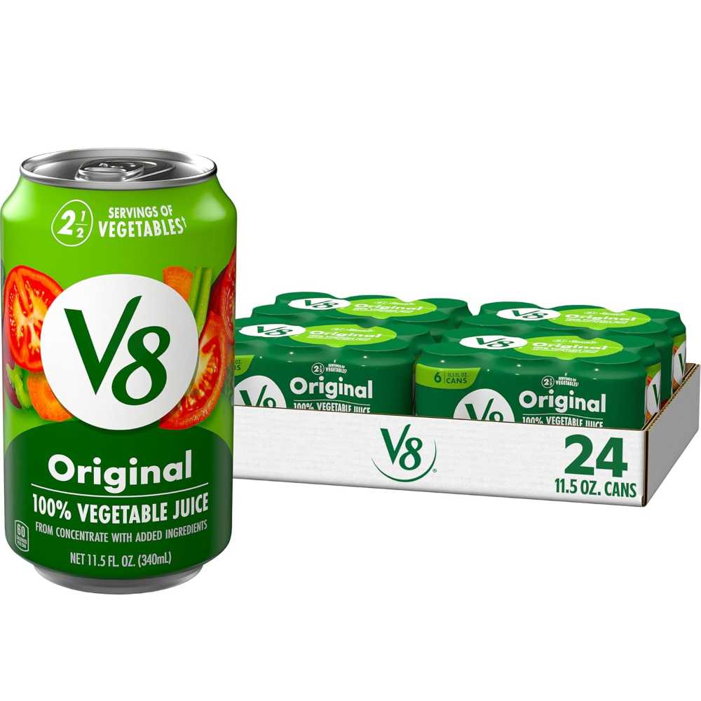 24-Pack V8 Original 100% Vegetable Juice, 11.5 oz.
