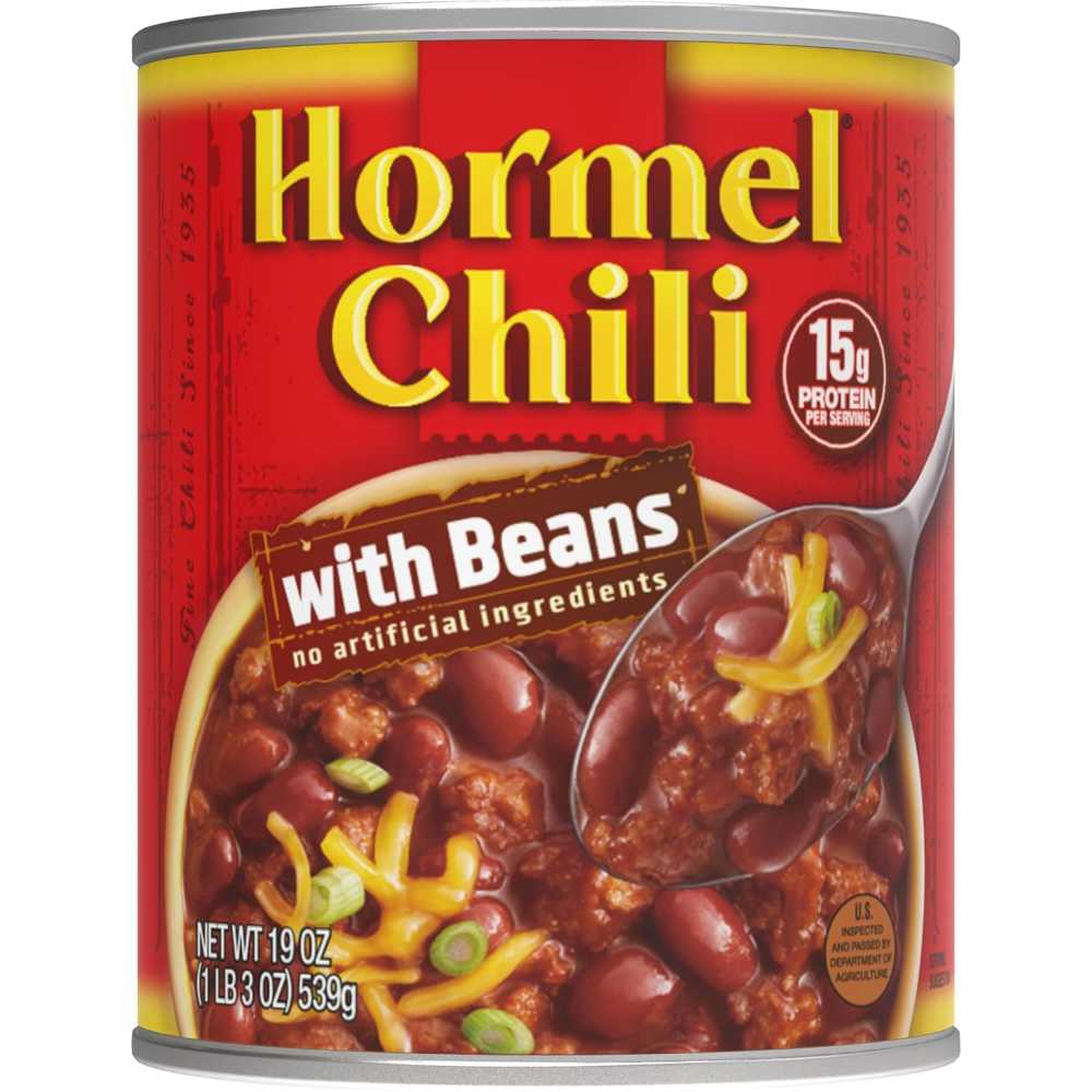 12-Pack Hormel Chili w/ Beans, 19 oz. ($1.16 / Can)