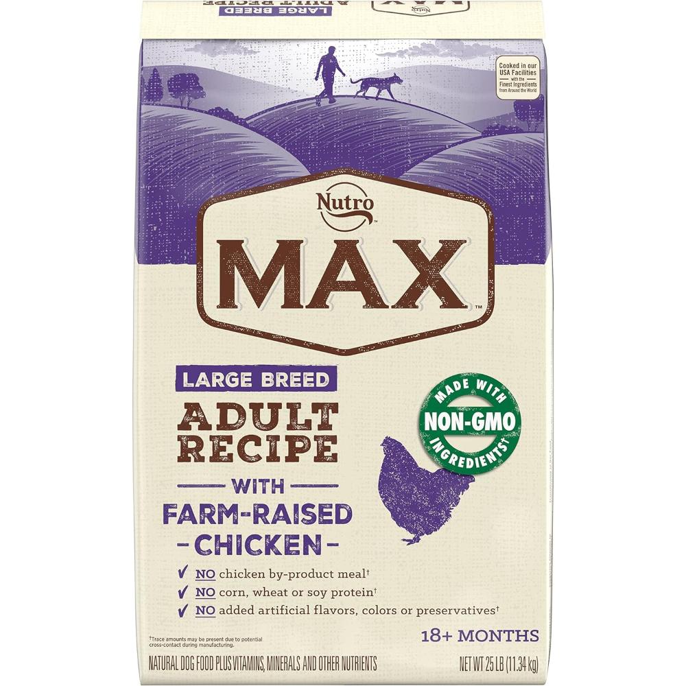 Nutro MAX Large Breed Dry Dog Food w/ Farm-Raised Chicken, 25 lb.