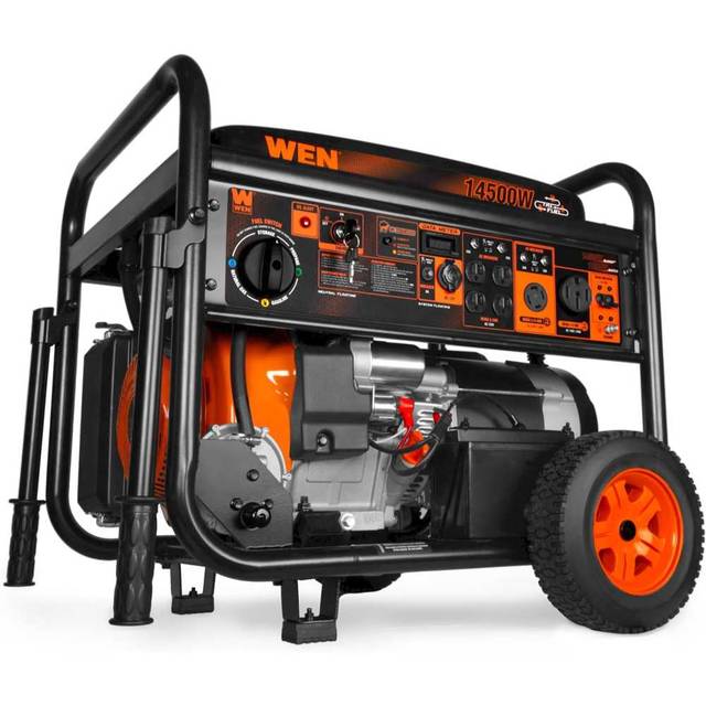 WEN 14,500 Tri Fuel Generator w/ Wheel Kit + Electric Start + CO Sensor