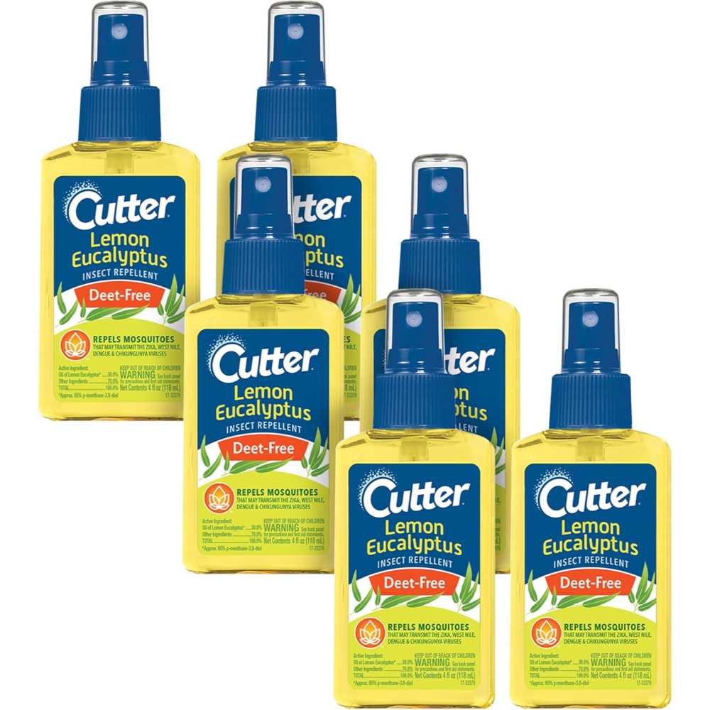 6-Pack Cutter DEET-Free Lemon Eucalyptus Insect Repellent, 4 oz.
