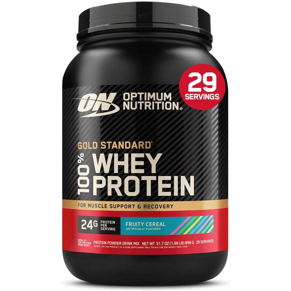 Optimum Nutrition Gold Standard Whey Protein Powder, 2 lb. (Fruity Cereal)