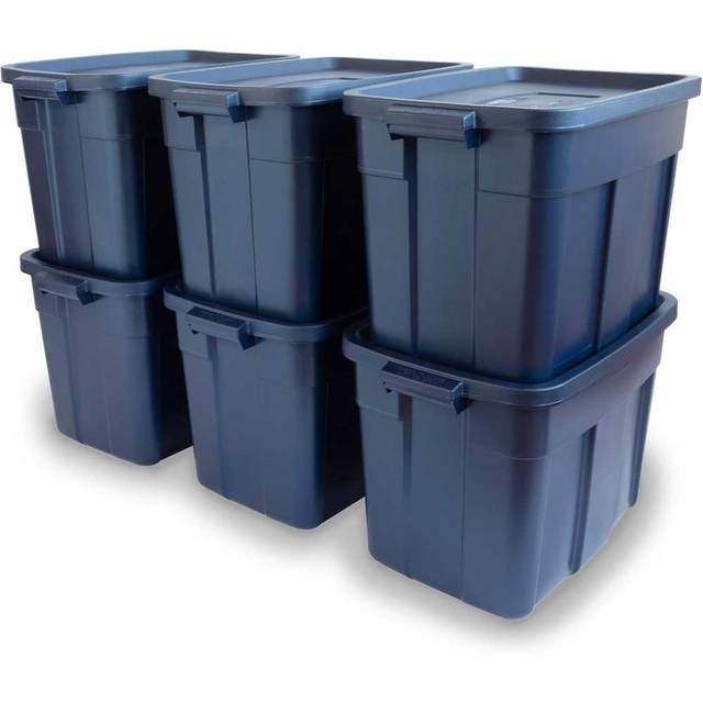 6-Pack Rubbermaid Roughneck️ 18-Gallon Storage Totes