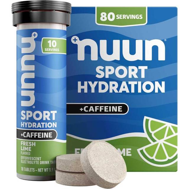 80-Pack Nuun Sport + Caffeine Electrolyte Drink Tablets (Fresh Lime or Mango Orange)