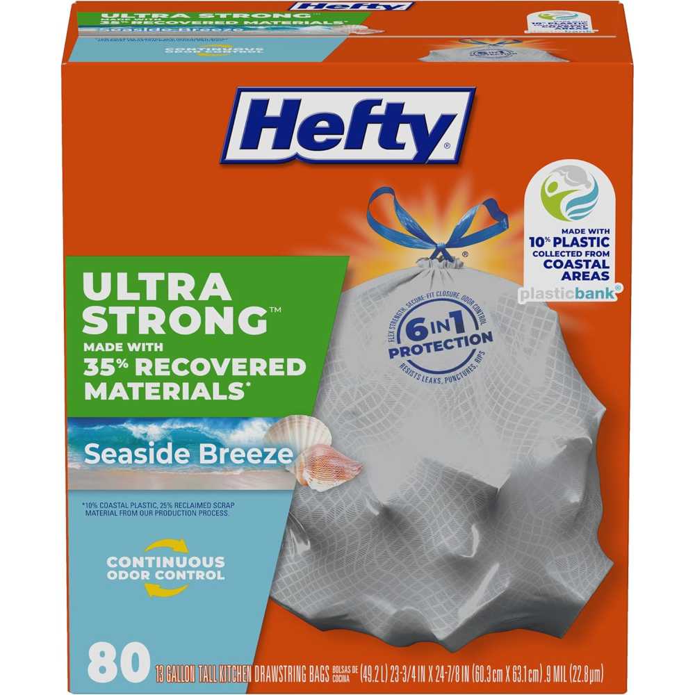 80-Pack Hefty Ultra Strong 13-Gallon Trash Bags